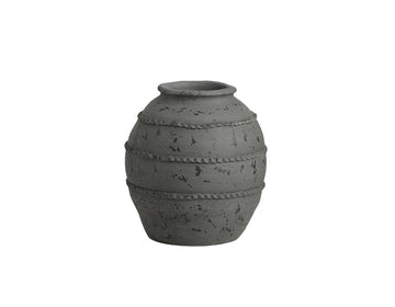 Black lace vase