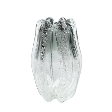 Tall gray graduated vase