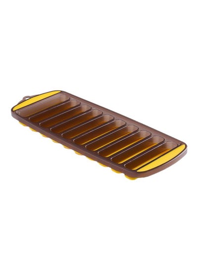 B421P2-RECTANGLE ICE CUBE TRAY COFFEEYELLOW