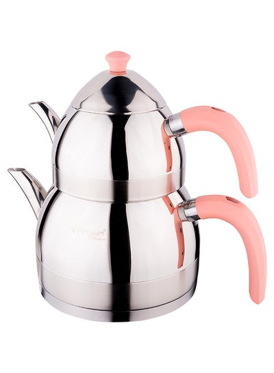 PLATINUM STAINLESS STIEL TEA POT-PINK