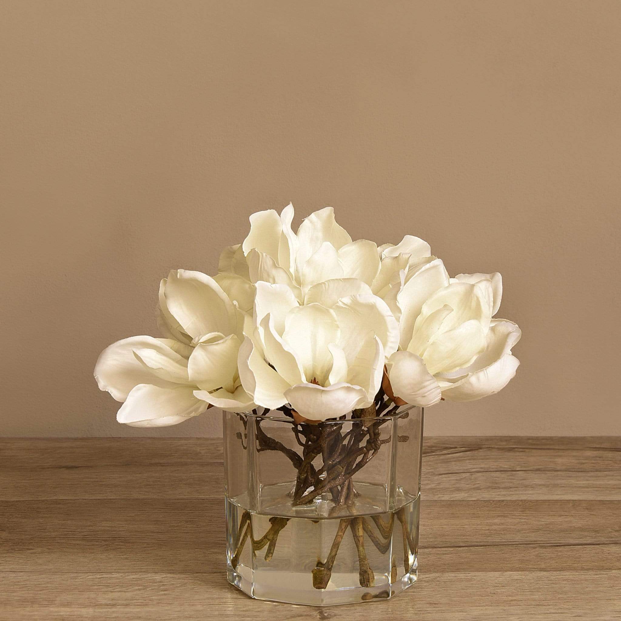Artificial Magnolia with Glass Vase - Medium