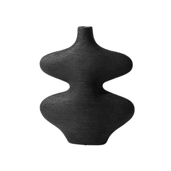Curved vase black A