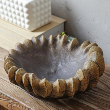 TRAY-L CERAMIC BROWN