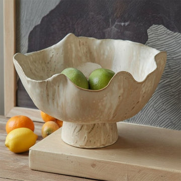 IRREGULAR TRAY CERAMIC OFF WHITE