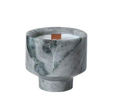 Natural Stone Candle Cup-Natural marble Green Forest