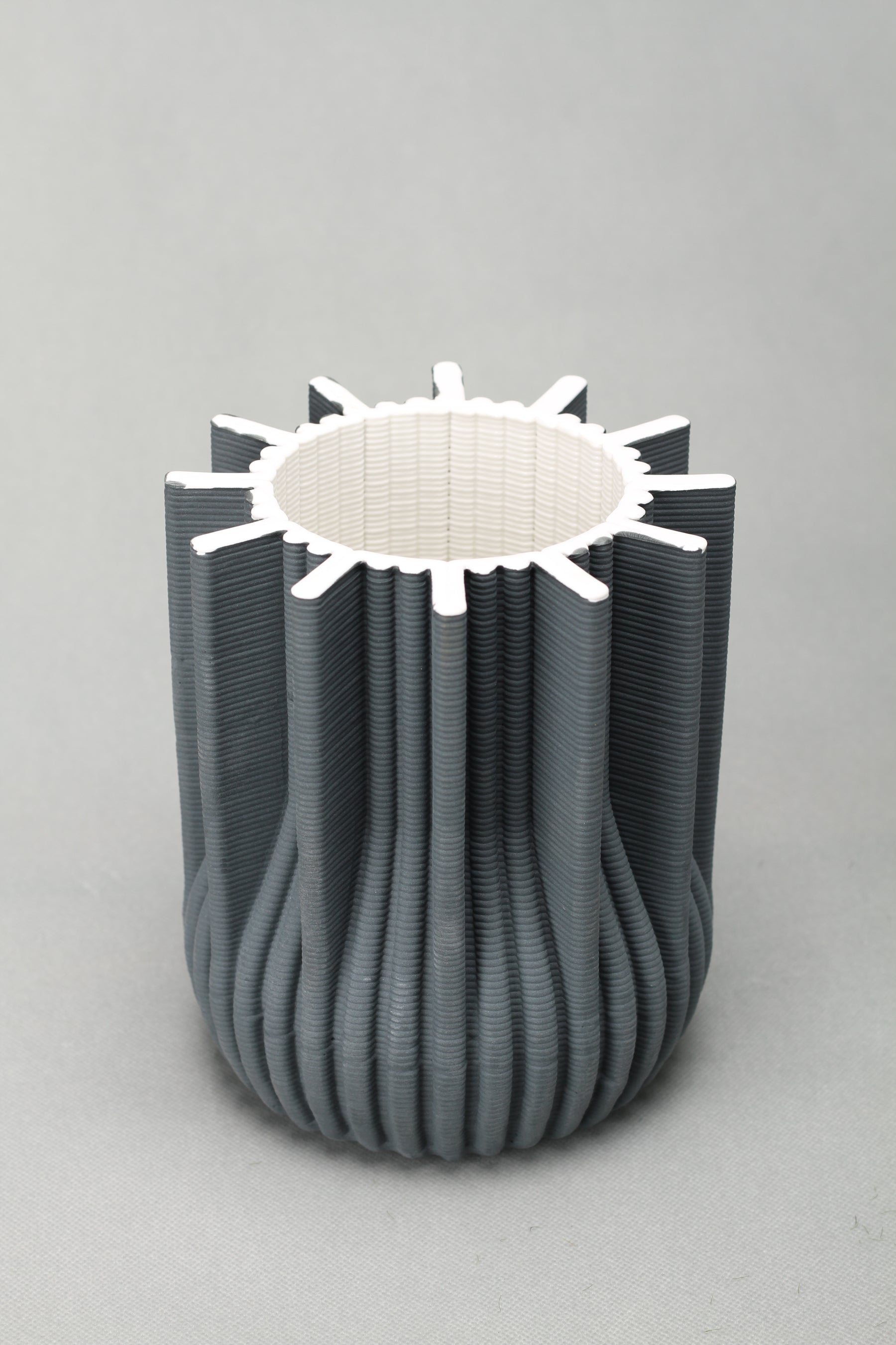 Dark Blue 3D Printed Ceramic Vase