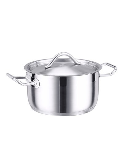 PROFI 22 CM HESSE CASSEROLE WITH METAL LID SILVER 22X12CM