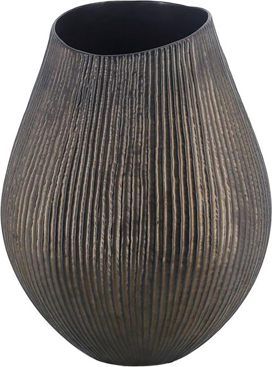 مزهرية مطلية بالسيراميك المعدني