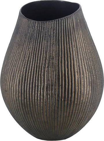 مزهرية مطلية بالسيراميك المعدني