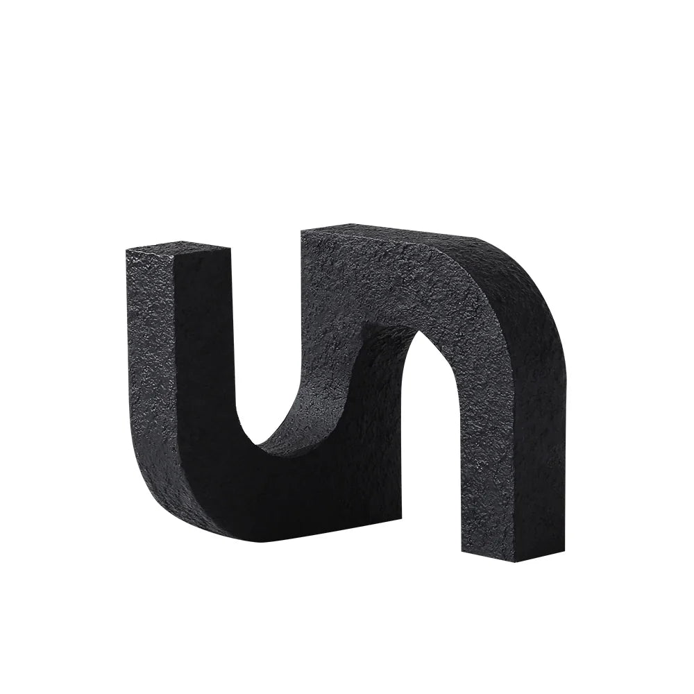 زينة الباب المزدوج باللون الأسود