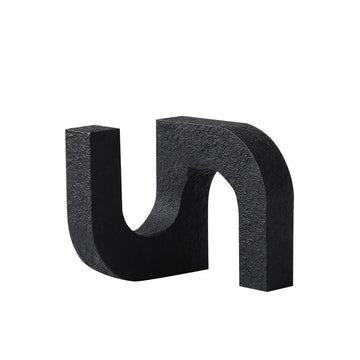 زينة الباب المزدوج باللون الأسود