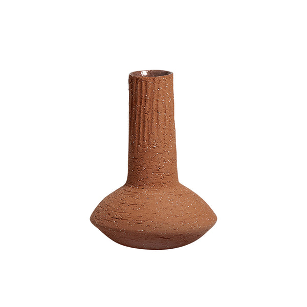 Long neck coarse pottery bottle B