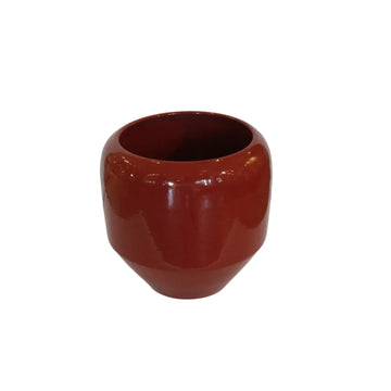VASE-S CERAMIC DARKRED