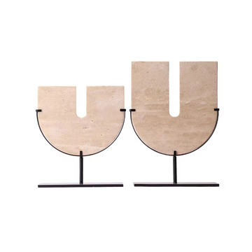 Decorative marble with beige metal