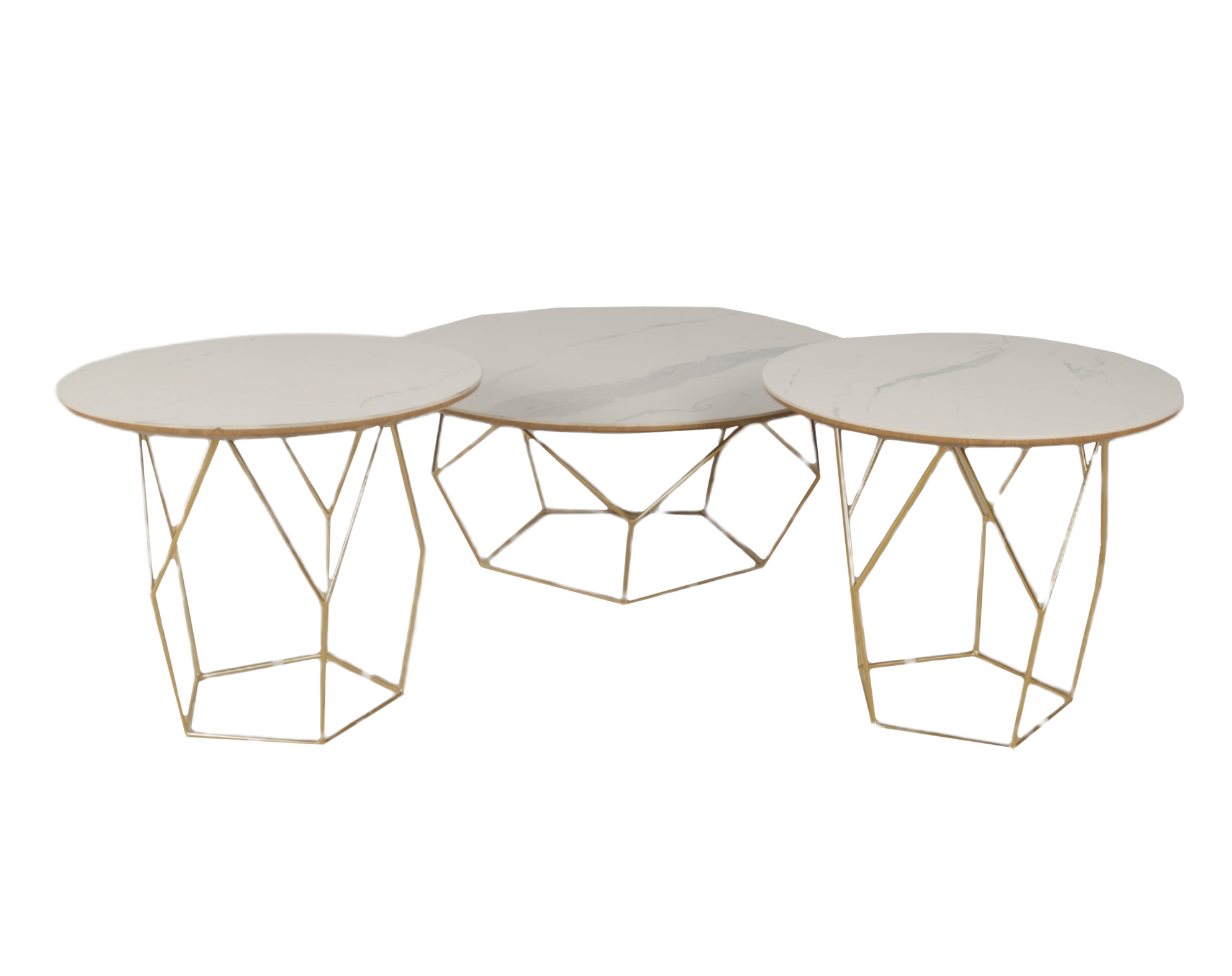 Pinus Marble Coffee Table set