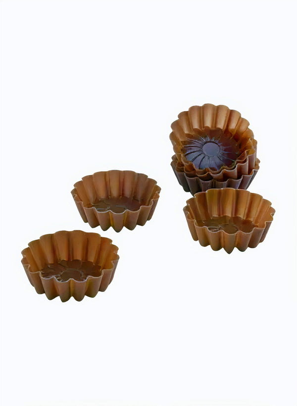 6-Piece Terra Silicone Flower Shaped Muffin Mould Coffee