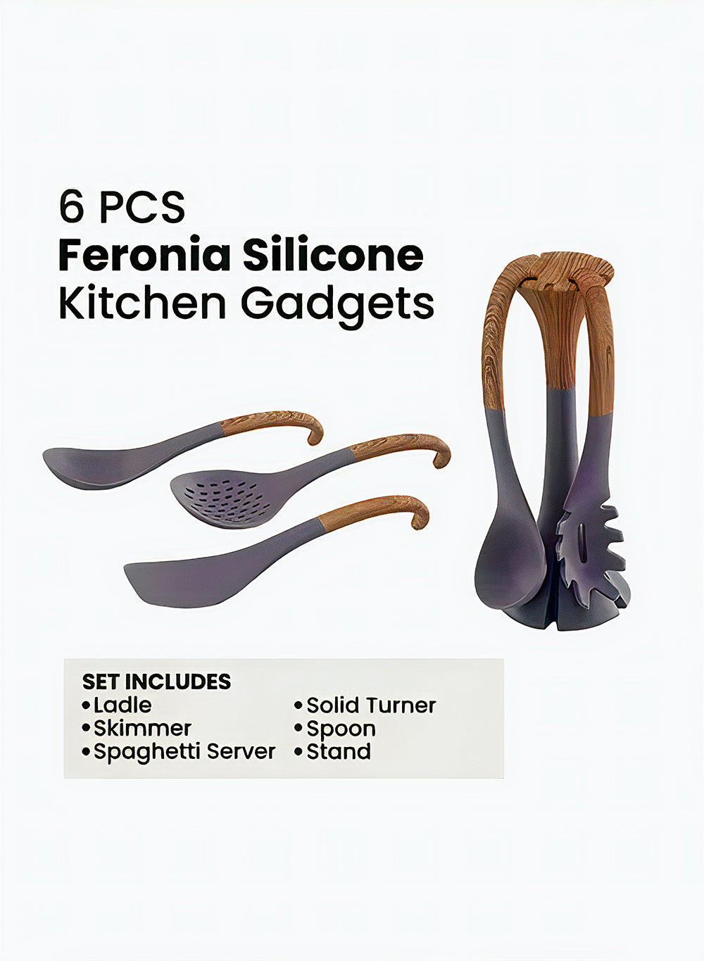 6-Piece Feronia Silicone Kitchen Gadgets