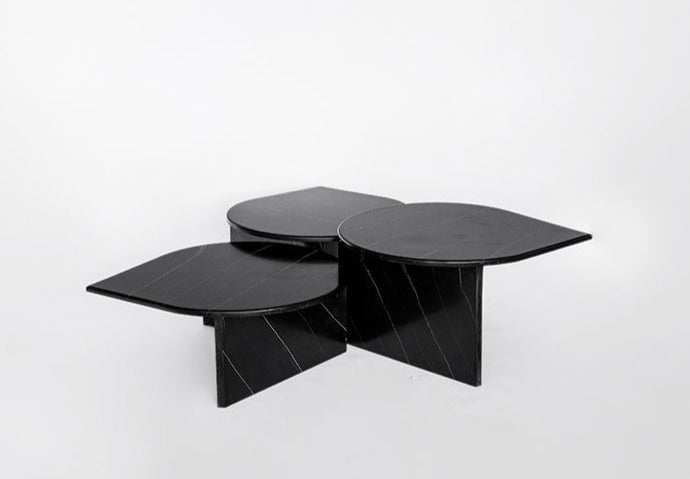 Leaves Marble Coffee Table set 3 Pcs